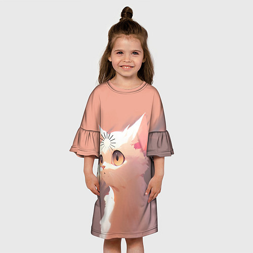 Детское платье Аниме Кот с загрузкой / 3D-принт – фото 3