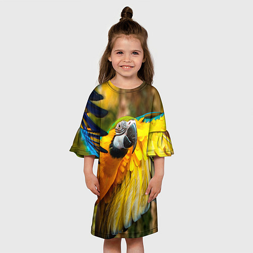 Детское платье Взлёт попугая / 3D-принт – фото 3