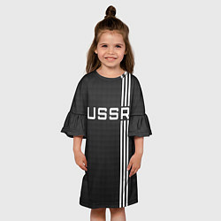 Платье клеш для девочки USSR carbon, цвет: 3D-принт — фото 2