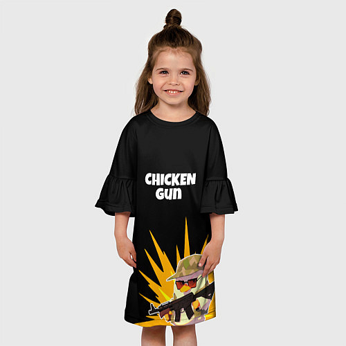 Детское платье Цыплячий спецназ / 3D-принт – фото 3