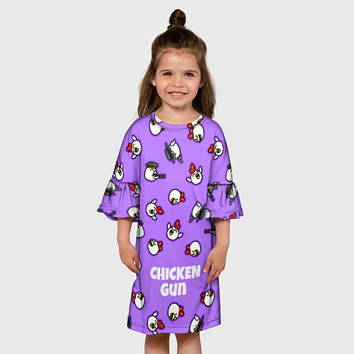 Детское платье Chicken Gun - паттерн / 3D-принт – фото 3