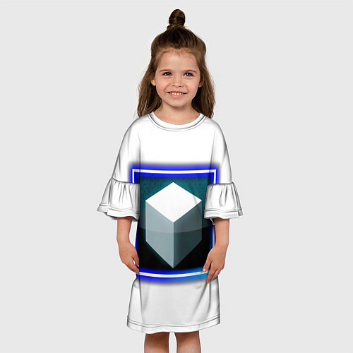 Детское платье Белый куб и магия / 3D-принт – фото 3
