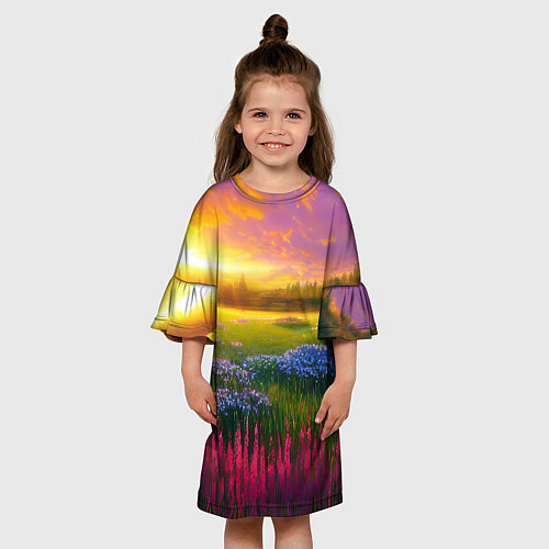 Детское платье Летний закат / 3D-принт – фото 3
