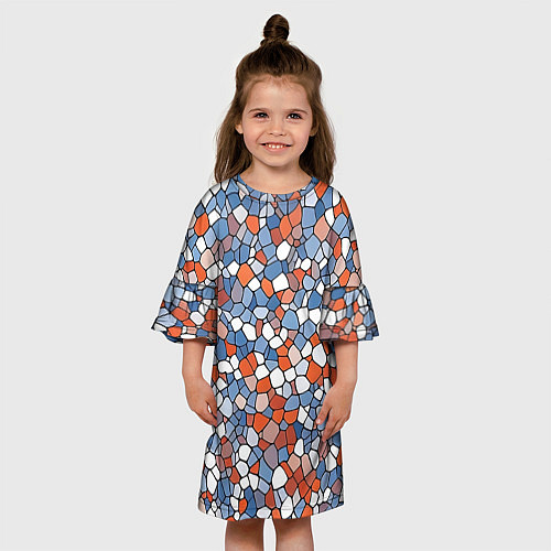 Детское платье Красочная мозаика / 3D-принт – фото 3