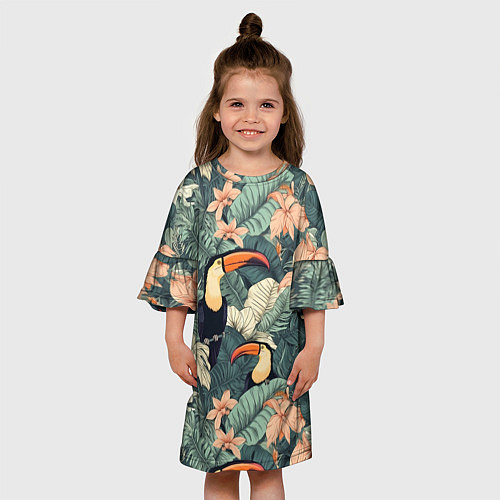 Детское платье Туканы: арт нейросети / 3D-принт – фото 3