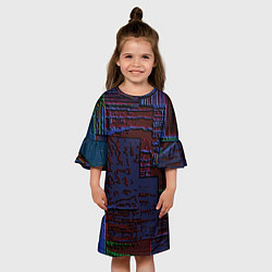 Платье клеш для девочки Рельеф плит, цвет: 3D-принт — фото 2