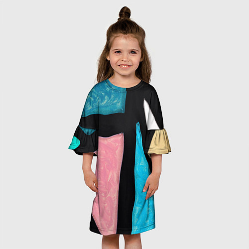 Детское платье Переливы красок / 3D-принт – фото 3