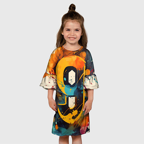 Детское платье Девять / 3D-принт – фото 3
