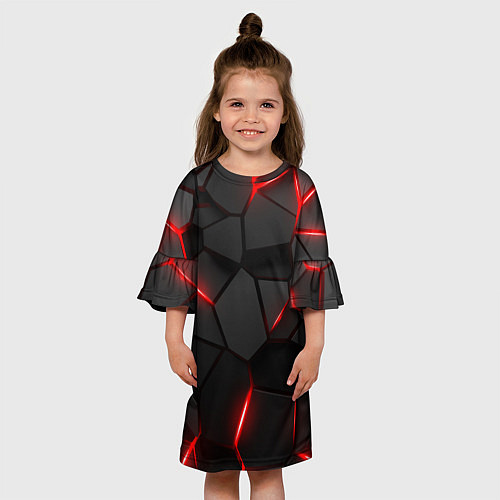 Детское платье Плиты с красной подсветкой / 3D-принт – фото 3