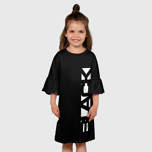 Детское платье Black minimalistik / 3D-принт – фото 3