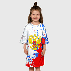 Платье клеш для девочки Россия 2024, цвет: 3D-принт — фото 2