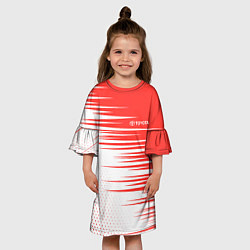 Платье клеш для девочки Toyota sign, цвет: 3D-принт — фото 2