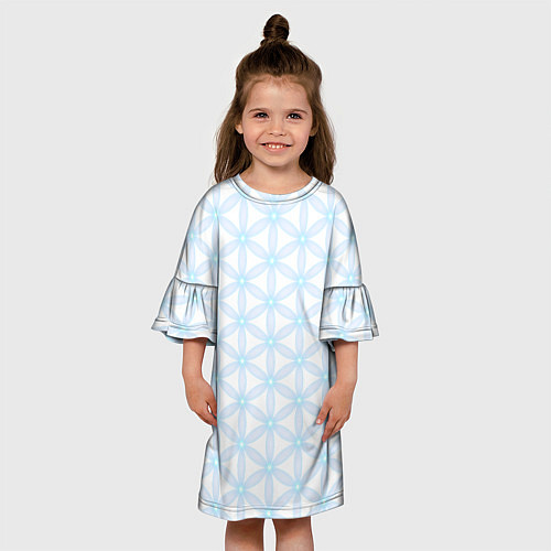 Детское платье Ясна3 - Цветок жизни светлый / 3D-принт – фото 3