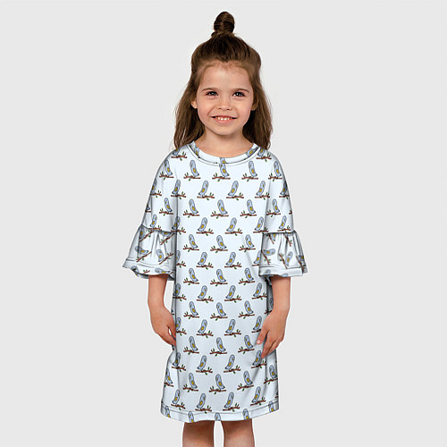 Детское платье Совушки на ветках / 3D-принт – фото 3