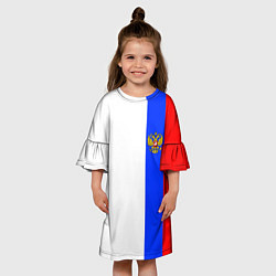 Платье клеш для девочки Цвета России - герб, цвет: 3D-принт — фото 2