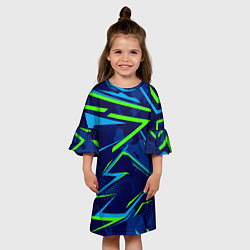 Платье клеш для девочки Текстурный грандж, цвет: 3D-принт — фото 2
