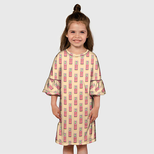 Детское платье Красная консоль Тетрис / 3D-принт – фото 3