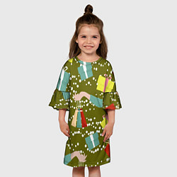 Платье клеш для девочки Подарки и сувениры, цвет: 3D-принт — фото 2