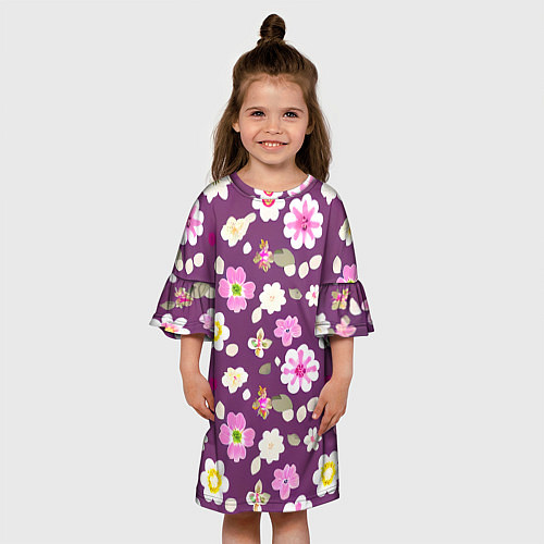 Детское платье Цветы сакуры / 3D-принт – фото 3