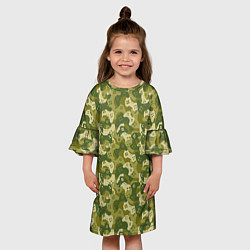 Платье клеш для девочки Gamer - камуфляж, цвет: 3D-принт — фото 2