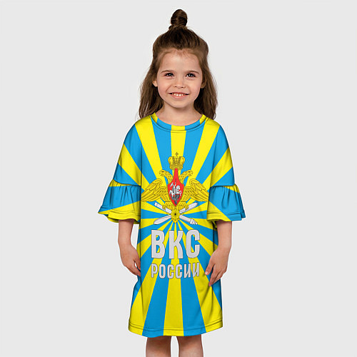 Детское платье ВКС России - герб / 3D-принт – фото 3