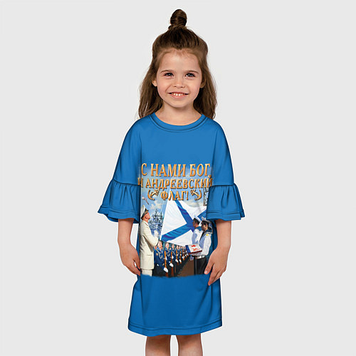 Детское платье С нами Бог и Андреевский флаг / 3D-принт – фото 3