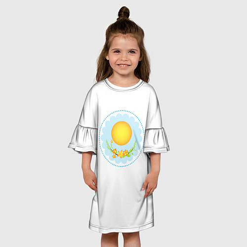 Детское платье Солнце и цветы / 3D-принт – фото 3
