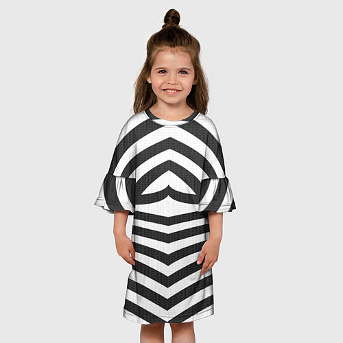 Детское платье Классическая полоска костюма Барби / 3D-принт – фото 3