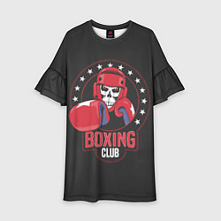Платье клеш для девочки Boxing club - боксёр, цвет: 3D-принт