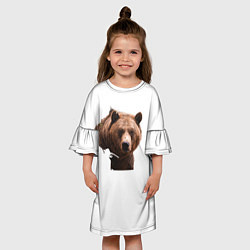 Платье клеш для девочки Grizzly, цвет: 3D-принт — фото 2