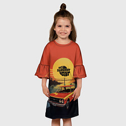 Платье клеш для девочки My summer car Toyota Carina 1600 ST, цвет: 3D-принт — фото 2
