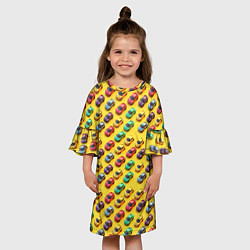 Платье клеш для девочки Разноцветные машинки, цвет: 3D-принт — фото 2