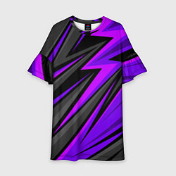 Платье клеш для девочки Спорт униформа - пурпурный, цвет: 3D-принт