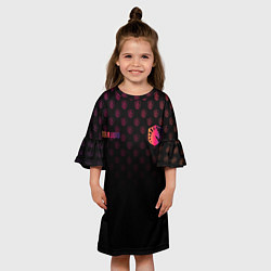 Платье клеш для девочки Team Liquid pattern, цвет: 3D-принт — фото 2
