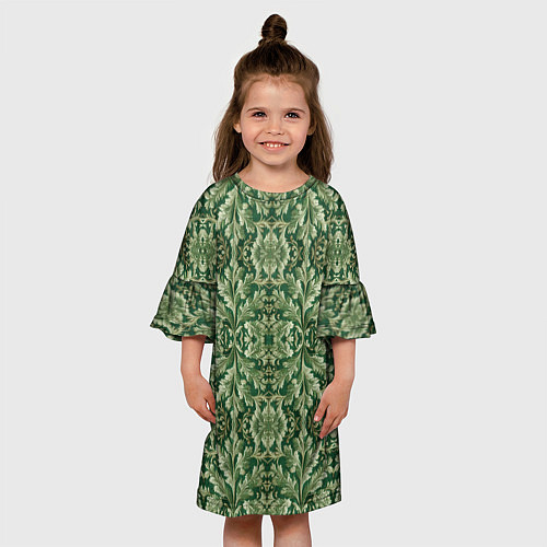Детское платье Зелёный гобелен / 3D-принт – фото 3