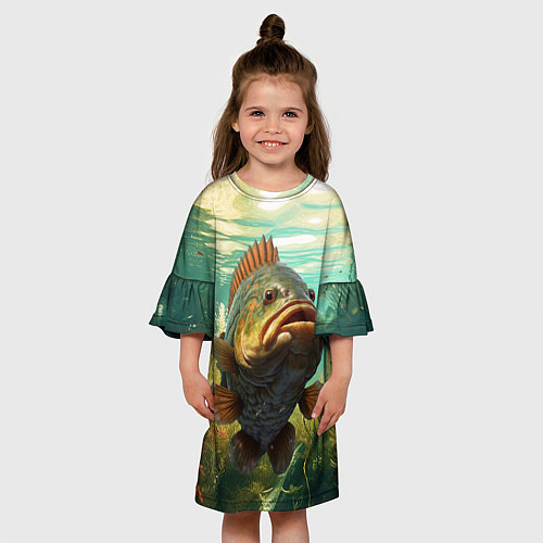 Детское платье Карп в озере / 3D-принт – фото 3