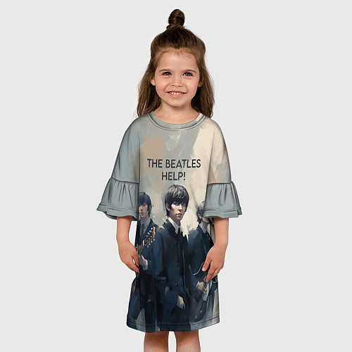 Детское платье The Beatles - Help / 3D-принт – фото 3