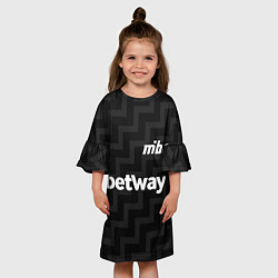 Платье клеш для девочки Форма MIBR black, цвет: 3D-принт — фото 2
