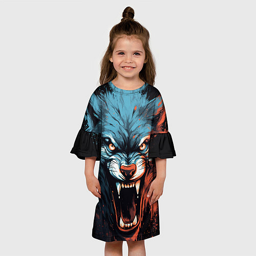 Детское платье Fantasy wolf / 3D-принт – фото 3
