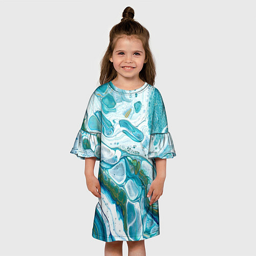 Детское платье 50 Оттенков Океана / 3D-принт – фото 3
