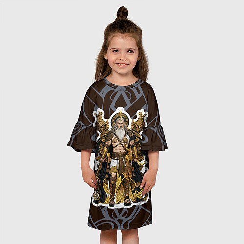 Детское платье Бог Один повелитель древних славян / 3D-принт – фото 3