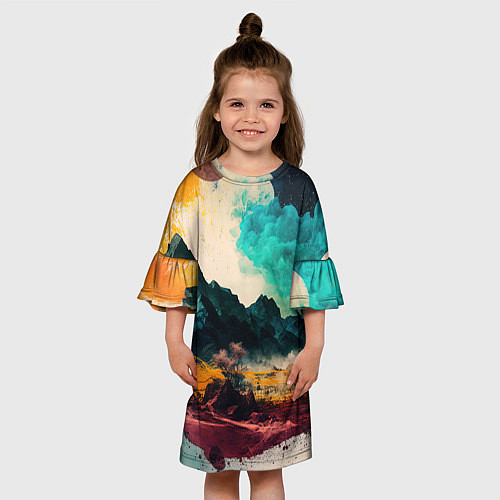 Детское платье Загадочное измерение / 3D-принт – фото 3