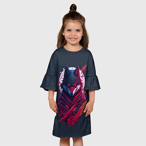 Детское платье Лис ниндзя от нейросети / 3D-принт – фото 3