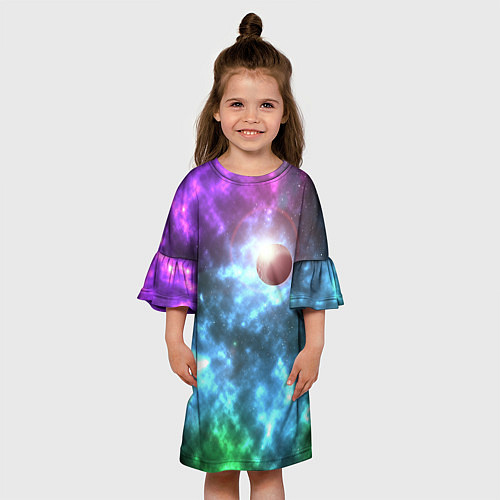 Детское платье Планета в космическом пространстве / 3D-принт – фото 3