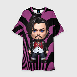 Платье клеш для девочки Джонни Депп - знаменитый актёр - поп-арт, цвет: 3D-принт