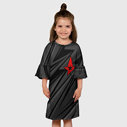 Платье клеш для девочки Astralis - монохромный, цвет: 3D-принт — фото 2