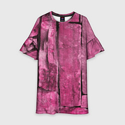 Платье клеш для девочки Violet stones, цвет: 3D-принт