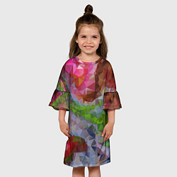 Платье клеш для девочки Красочный узор, цвет: 3D-принт — фото 2