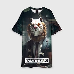 Платье клеш для девочки Payday 3 lion, цвет: 3D-принт