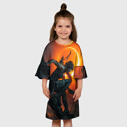 Детское платье Тень Лары Крофт / 3D-принт – фото 3
